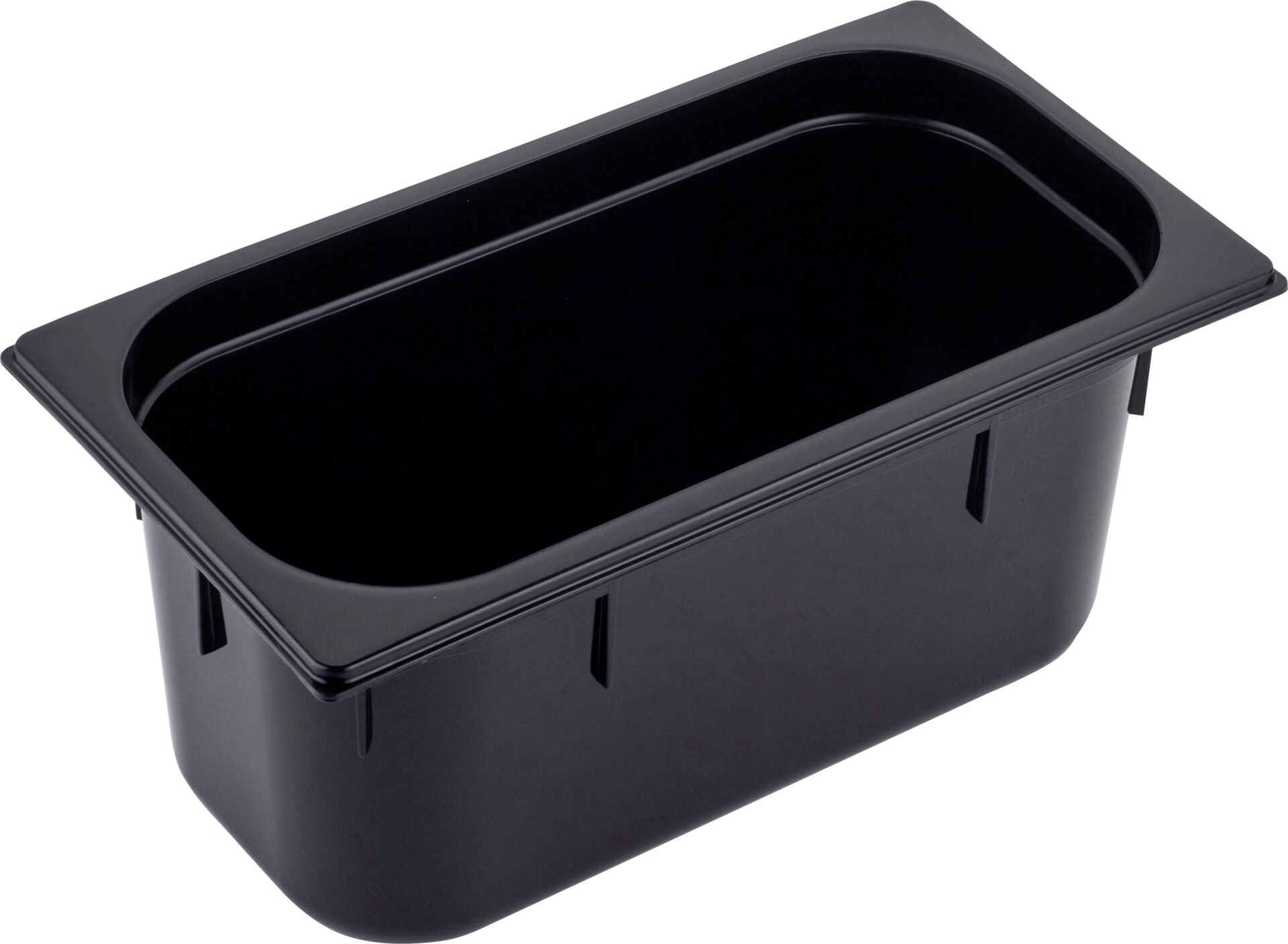 GN Behälter 1/4 Polycarbonat schwarz T: 150mm